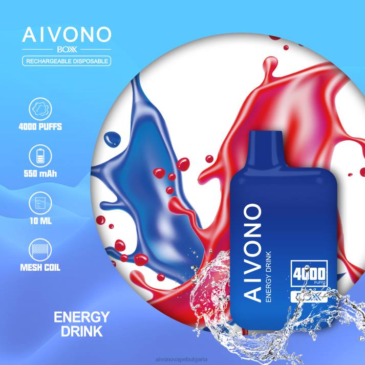Aivono AIM BOXX 4000 енергийна напитка BF0L225 - Aivono Vape Review