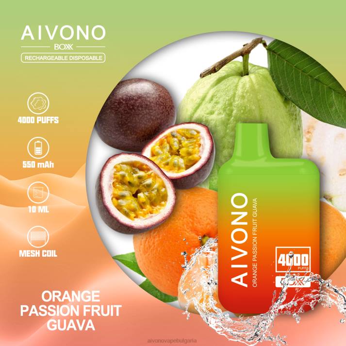 Aivono AIM BOXX 4000 портокалова маракуя гуава BF0L212 - Aivono Bulgaria