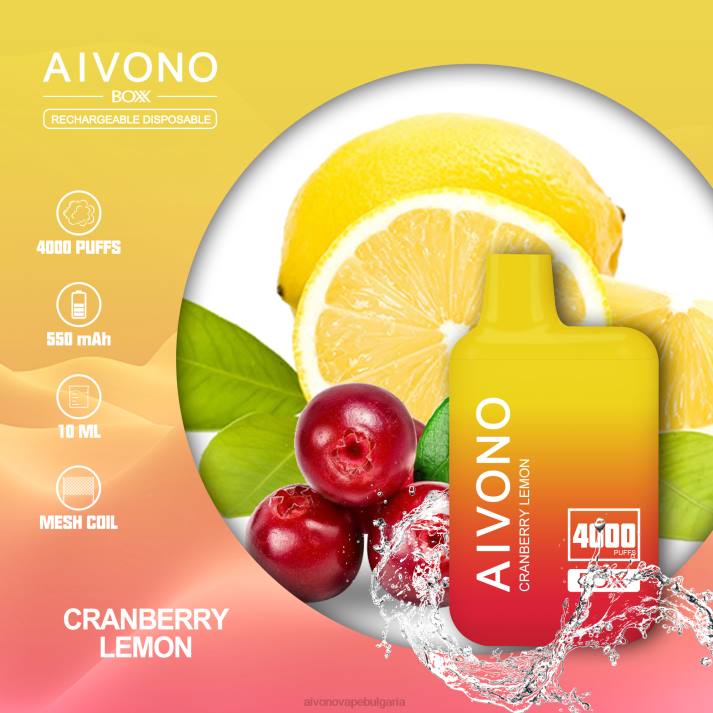 Aivono AIM BOXX 4000 червена боровинка лимон BF0L218 - Aivono Vape