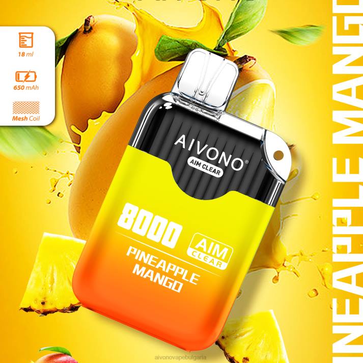 Aivono AIM CLEAR 8000 ананас манго BF0L209 - Aivono Vape Review