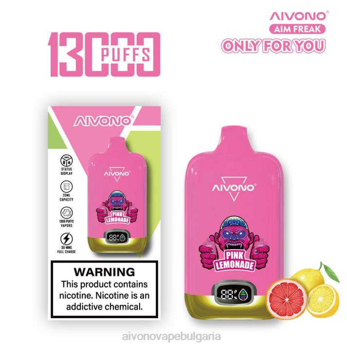 Aivono AIM FREAK 13000 розова лимонада BF0L249 - Aivono Vape Review