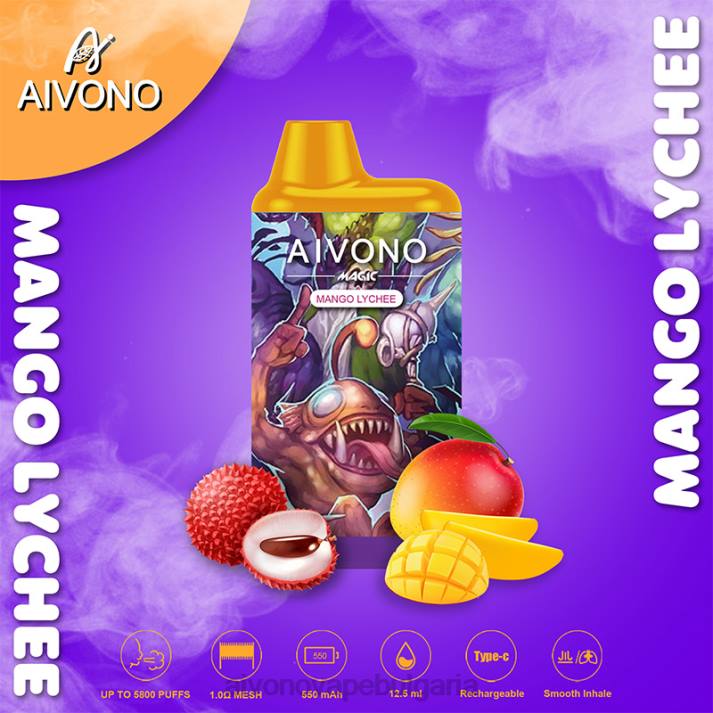 Aivono AIM MAGIC 5800 кутия за цигари манго личи BF0L98 - Aivono Vape