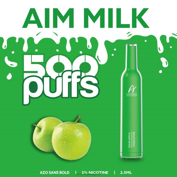 Aivono AIM MILK 500 кисела ябълка BF0L267 - Aivono Vape Bulgaria