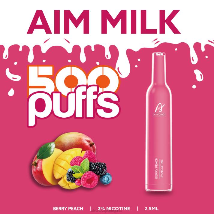Aivono AIM MILK 500 ягодоплодна праскова BF0L273 - Aivono Vape Review