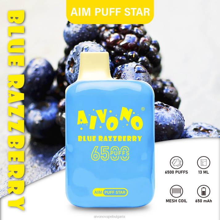Aivono AIM PUFF STAR 6500 синя роза BF0L292 - Aivono Bulgaria