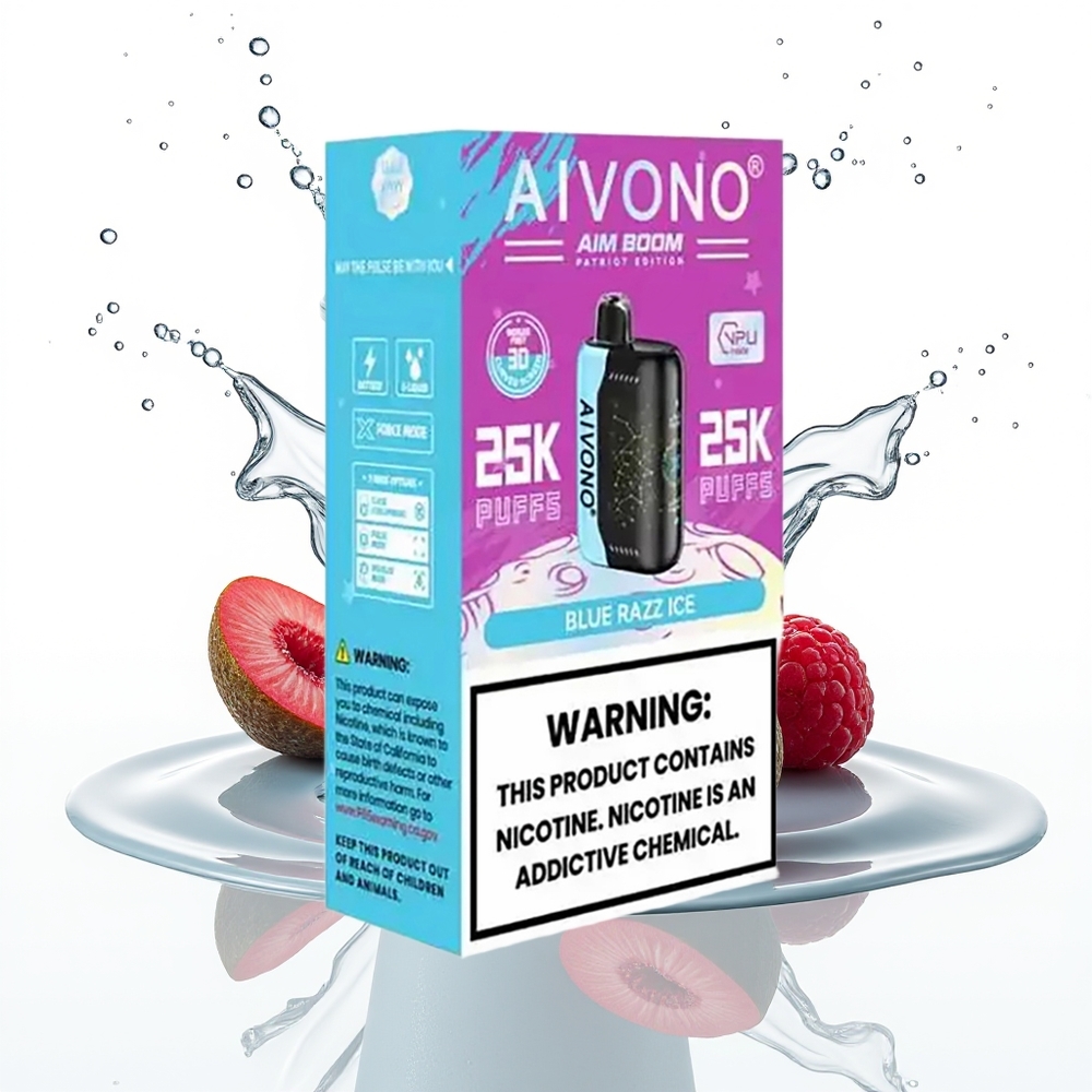 Aivono Aim Boom 25000 Синьо Малинов Лед 28мл 12ом