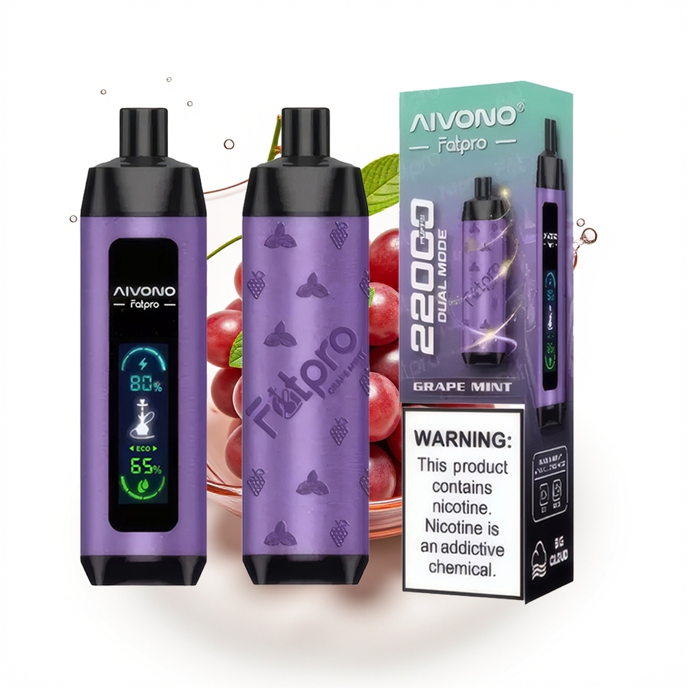 Aivono Aim Fatpro 22000 Гроздова Мента с 5 Никотин и 06 ом Мрежов Катушка