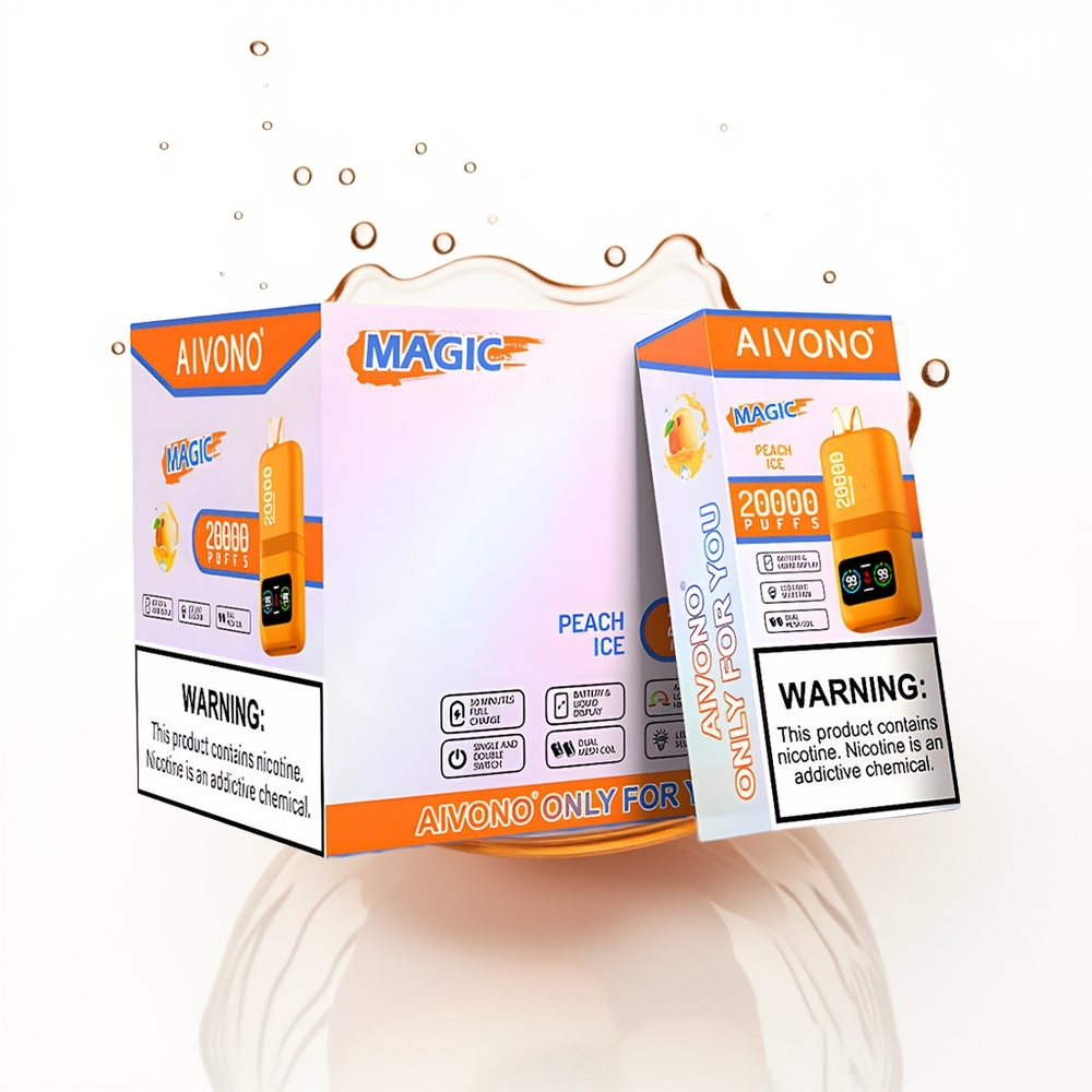 Aivono Aim Magic 20000 Праскова Лед с Двойни Мрежи и LCD дисплей