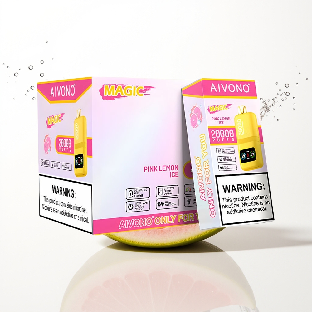 Aivono Aim Magic 20000 Розов лимонов лед с двойна мрежа и LCD дисплей