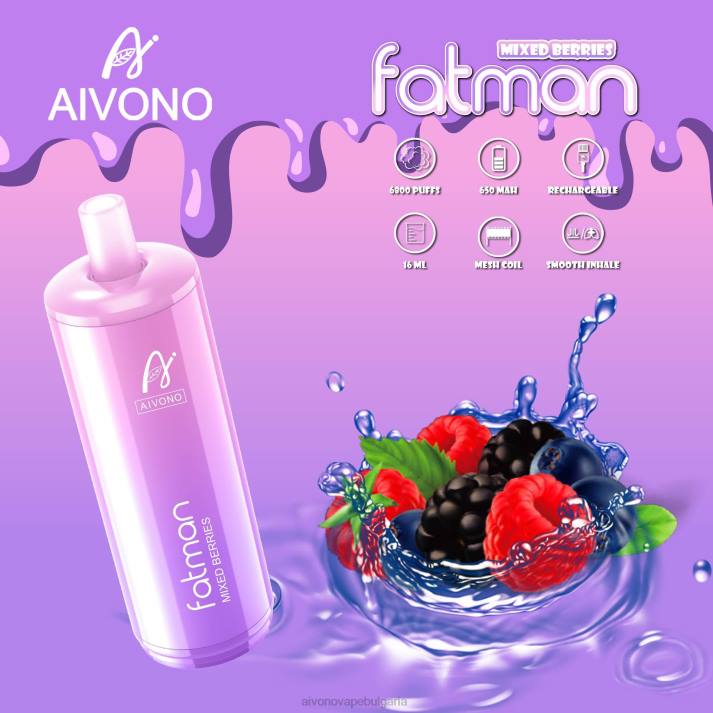 Aivono FATMAN 6800 смесени горски плодове BF0L27 - Aivono Vape Bulgaria