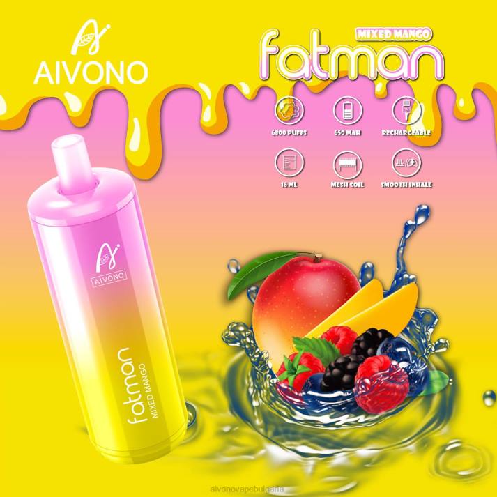 Aivono FATMAN 6800 смесено манго BF0L26 - Aivono Vape