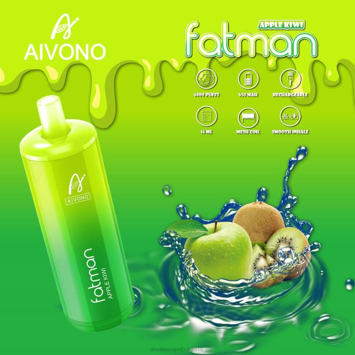 Aivono FATMAN 6800 ябълка киви BF0L31 - Aivono Vape Bulgaria