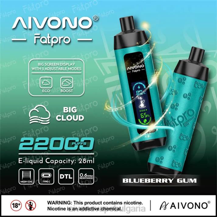 Aivono Fatpro 22000 боровинкова дъвка BF0L9 - Aivono Vape Review