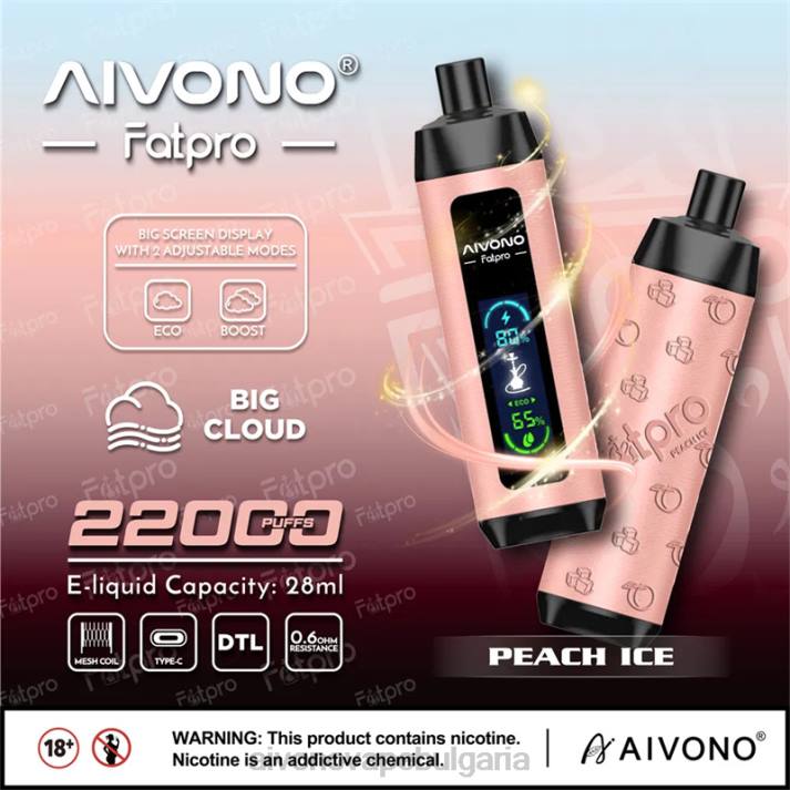 Aivono Fatpro 22000 прасковен лед BF0L5 - Aivono Vape Review