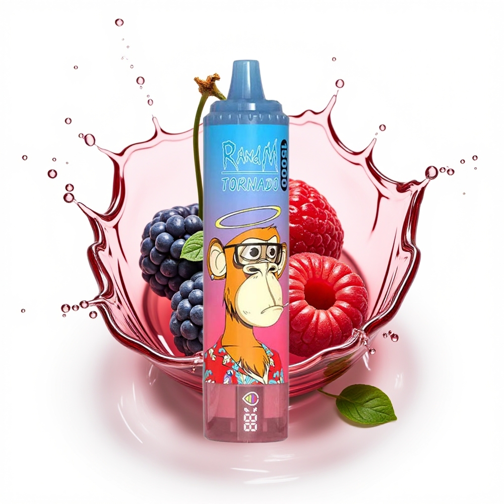 RandM Fumot Tornado 15000 Синьо Малинова Череша с 25ml и Mesh Coil