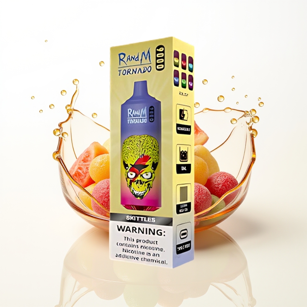 RandM Fumot Tornado 9000 Скитълс Мрежеста Бобина и Ярък RGB Дисплей