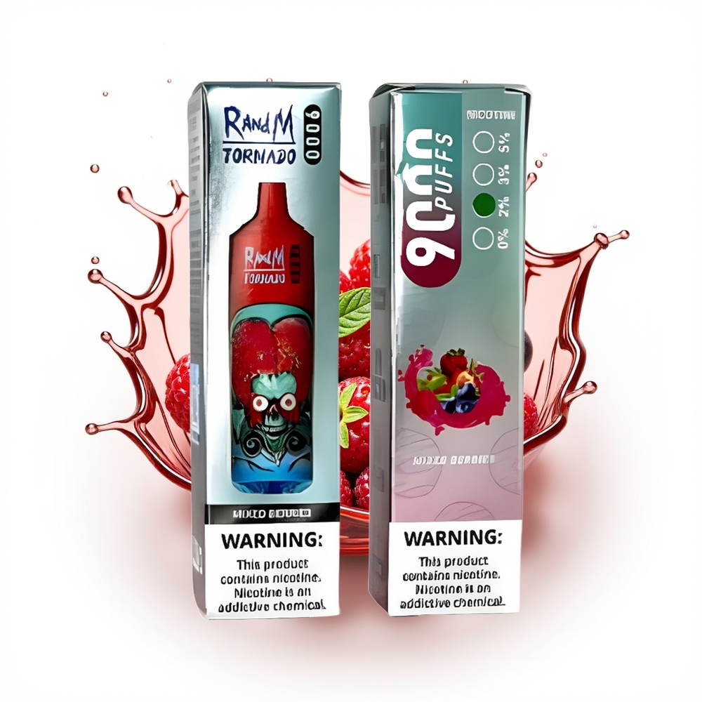 RandM Fumot Tornado 9000 Смесени горски плодове с мрежеста намотка и RGB дисплей