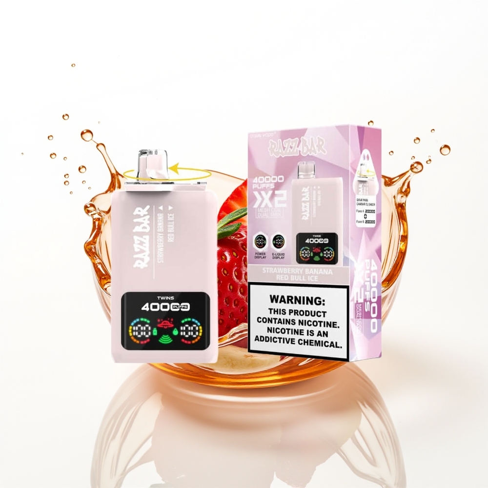 Razz Bar 40000 Ягода Банан - 10Ohm 2 мрежов намотка 650mAh батерия