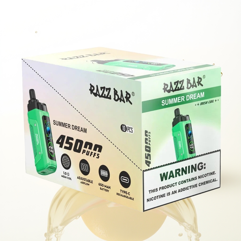 Razz Bar 45000 Лятна Мечта с Мехова Намотка и Регулируем Въздушен Поток