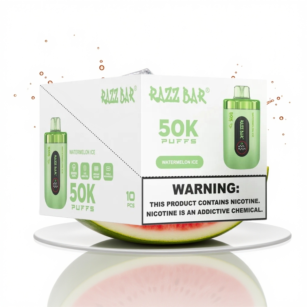 Razz Bar 50K Диня Лед 01 Ohm Mesh Бобина 650 mAh Батерия