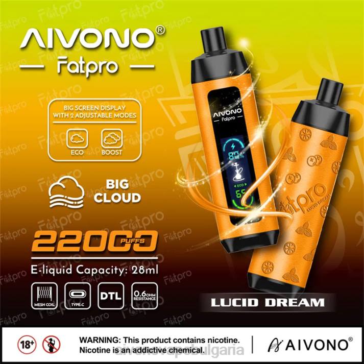 Aivono Fatpro 22000 осъзнат сън BF0L7 - Aivono Vape Bulgaria